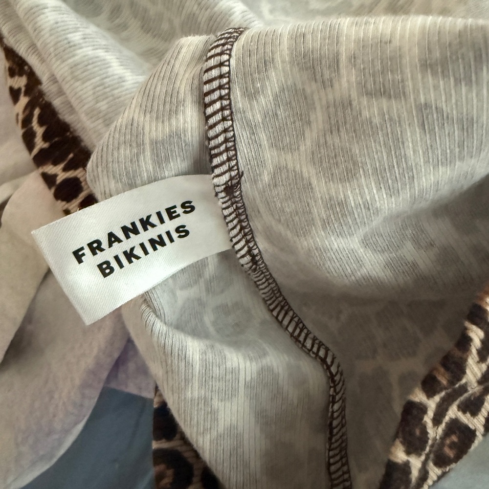 Frankie's Bikinis Cheetah Print Bodycon Dress Brown Tan - Picture 7 of 8